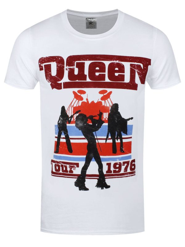 Queen ’76 Tour Silhouettes Men’s White T-Shirt