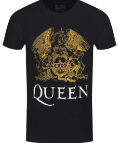 Queen Crest Mens Black T Shirt 1