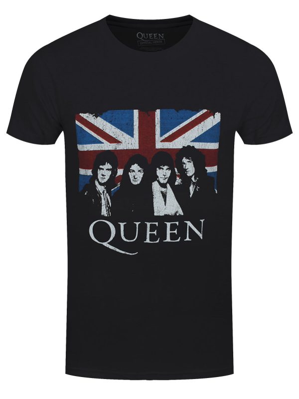 Queen Vintage Union Jack Men’s Black T-Shirt