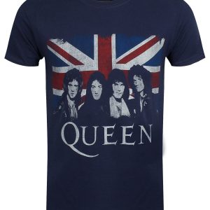 Queen Vintage Union Jack Men’s Navy T-Shirt