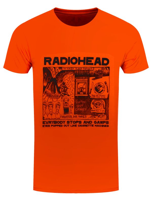 Radiohead Gawps Men’s Orange T-Shirt