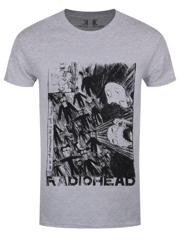 Radiohead Scribble Men’s Grey T-Shirt