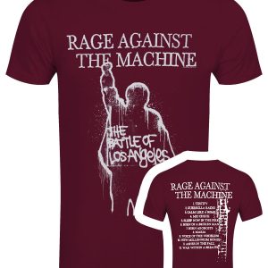 Rage Against The Machine BOLA Album Cover Men’s Maroon T-Shirt