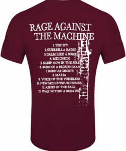 Rage Against The Machine BOLA Album Cover Mens Maroon T Shirt 2