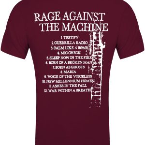 Rage Against The Machine BOLA Album Cover Men’s Maroon T-Shirt