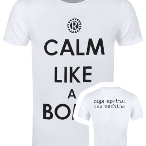 Rage Against The Machine Calm Like A Bomb Men’s White T-Shirt