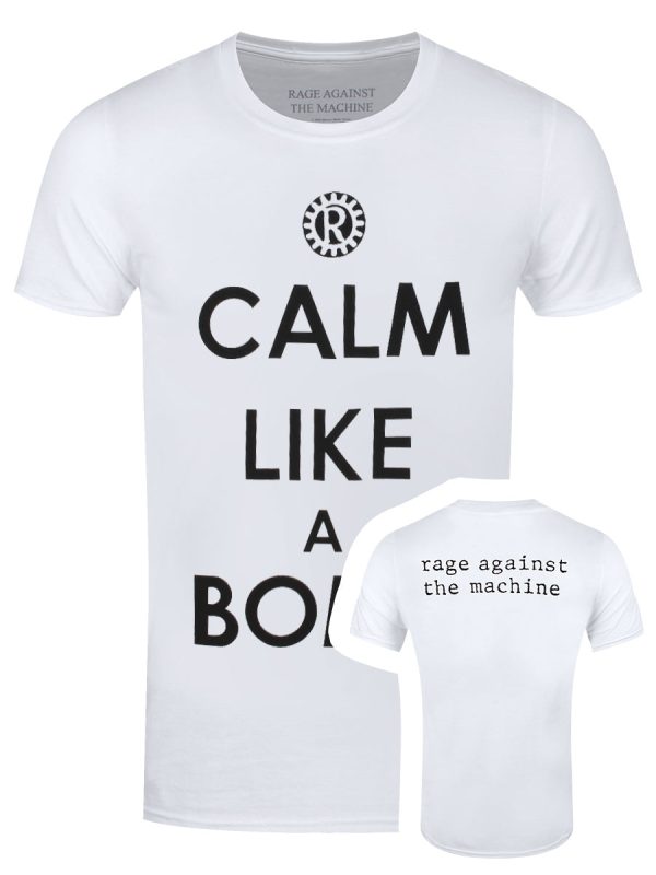 Rage Against The Machine Calm Like A Bomb Men’s White T-Shirt