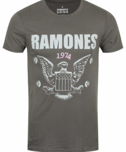 Ramones 1974 Eagle Mens Charcoal Grey T Shirt 1