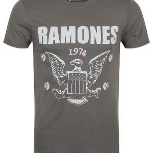 Ramones 1974 Eagle Mens Charcoal Grey T Shirt 1