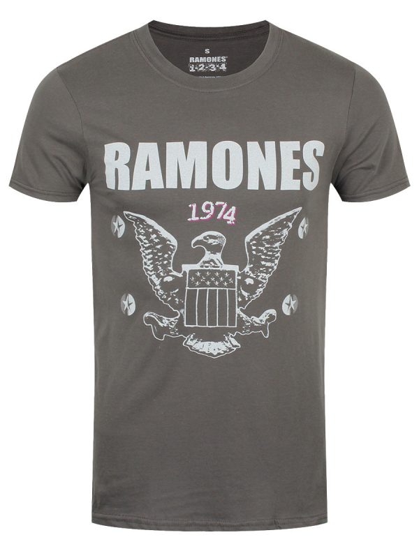 Ramones 1974 Eagle Men’s Charcoal Grey T-Shirt