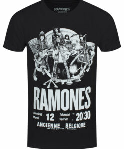 Ramones Belgique Mens Black 100 Recycled Eco T Shirt 1