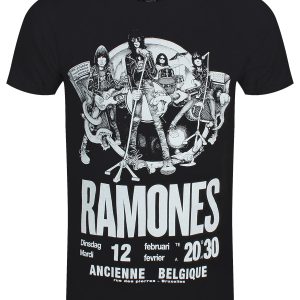 Ramones Belgique Men’s Black 100% Recycled Eco T-Shirt