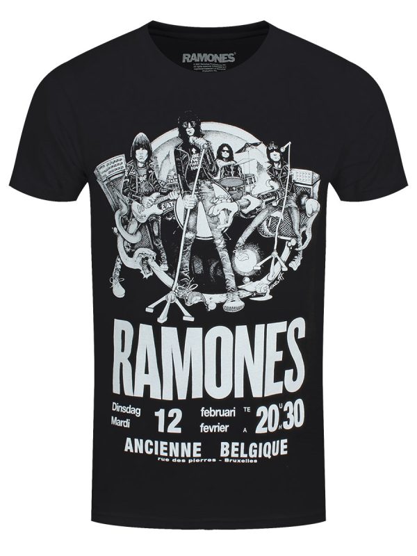 Ramones Belgique Men’s Black 100% Recycled Eco T-Shirt