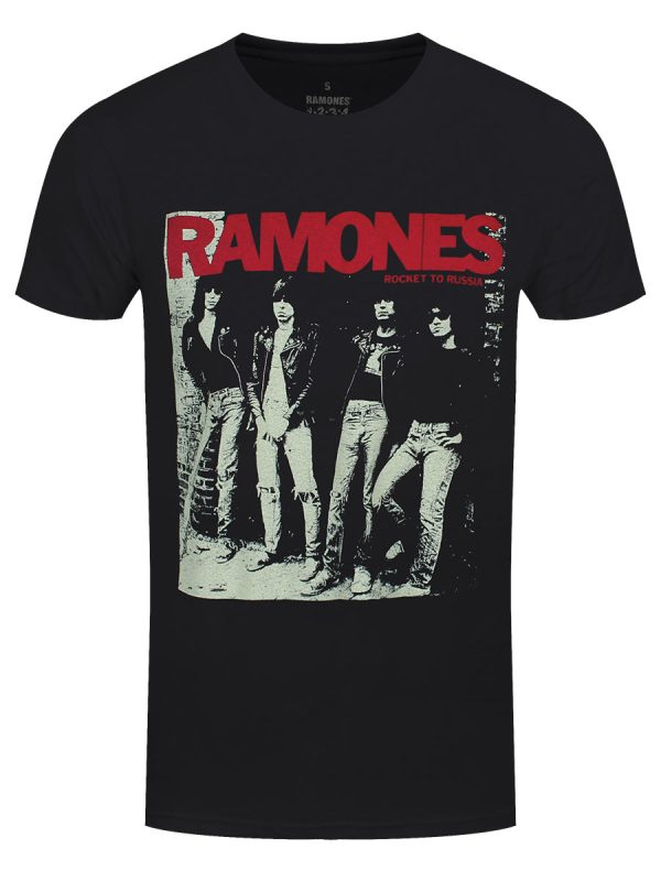 Ramones Rocket To Russia Men’s Black T-Shirt
