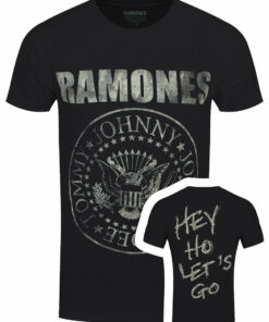 Ramones Seal Hey Ho Mens Black T Shirt 1