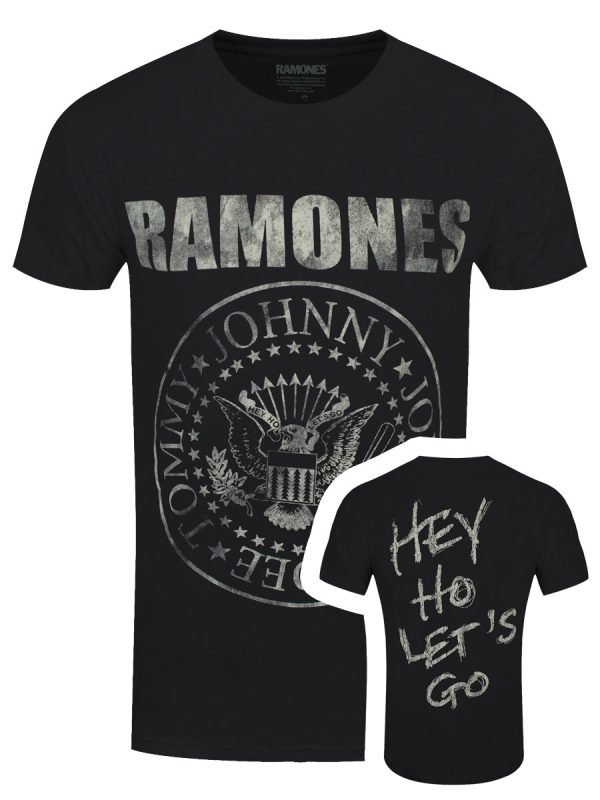 Ramones Seal Hey Ho Men’s Black T-Shirt