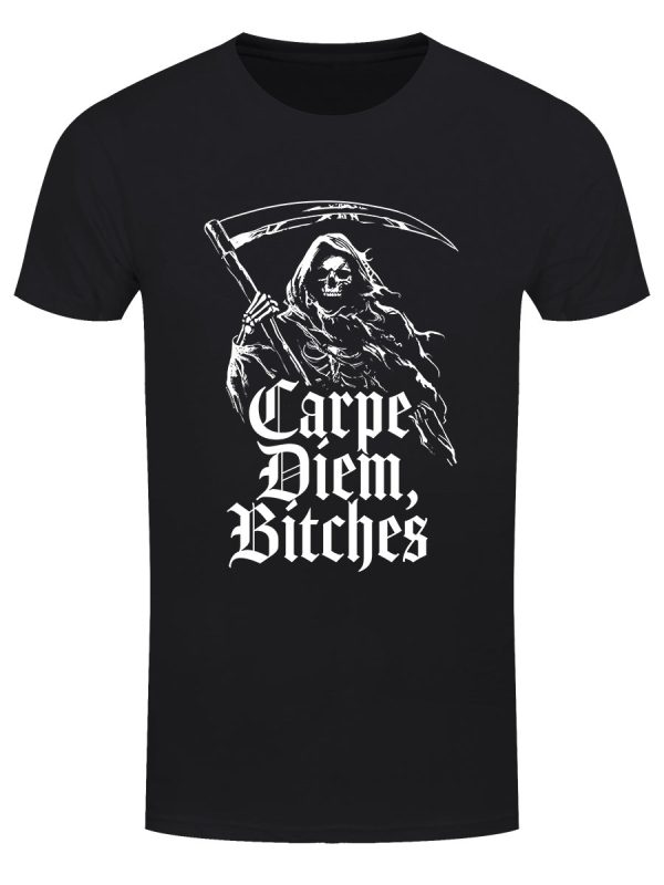 Reaper Carpe Diem, Bitches Men’s Black T-Shirt