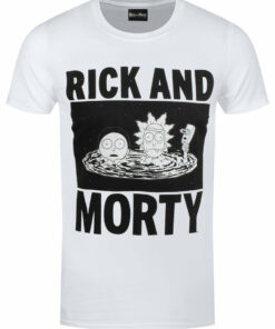 Rick And Morty Black And White Mens White T Shirt 1