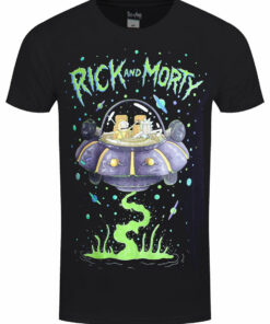 Rick and Morty Space Cruiser Mens Black T Shirt 1