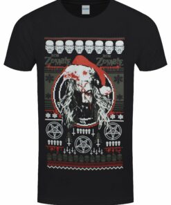 Rob Zombie Bloody Santa Mens Black T 1