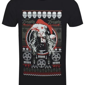 Rob Zombie Bloody Santa Men’s Black T