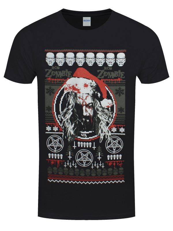 Rob Zombie Bloody Santa Men’s Black T