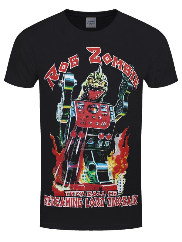 Rob Zombie Lord Dinosaur Men’s Black T-Shirt