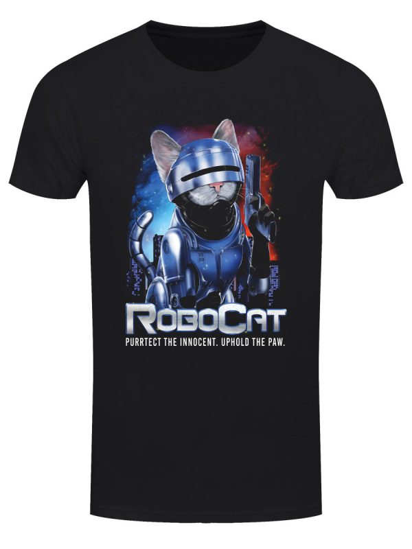 RoboCat Men’s Black T-Shirt