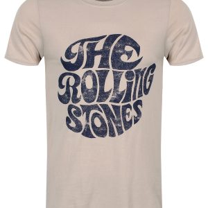 Rolling Stones Vintage 70s Logo Men’s Sand T-Shirt