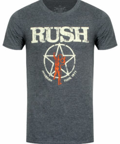 Rush American Tour 1977 Mens Grey T Shirt 1