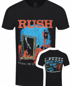 Rush Moving Pictures 1981 Tour Mens Black T Shirt 1