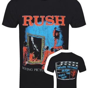 Rush Moving Pictures 1981 Tour Men’s Black T-Shirt