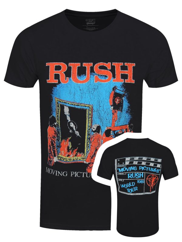 Rush Moving Pictures 1981 Tour Men’s Black T-Shirt