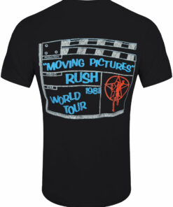 Rush Moving Pictures 1981 Tour Men's Black T-Shirt 1 Rush Moving Pictures 1981 Tour Mens Black T Shirt 2