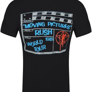 Rush Moving Pictures 1981 Tour Mens Black T Shirt 2