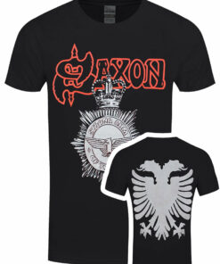 Saxon Strong Arm Of The Law Mens Black T Shirt 1