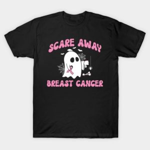 Scare away breast cancer cute ghost 2023 Halloween T-Shirt