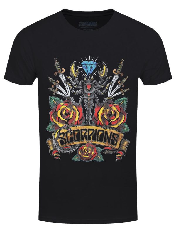 Scorpions Traditional Tattoo Men’s Black T-Shirt