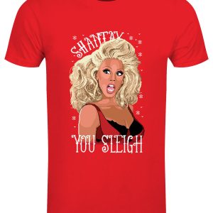 Shantay You Sleigh Drag Queen Mens Red T Shirt 1