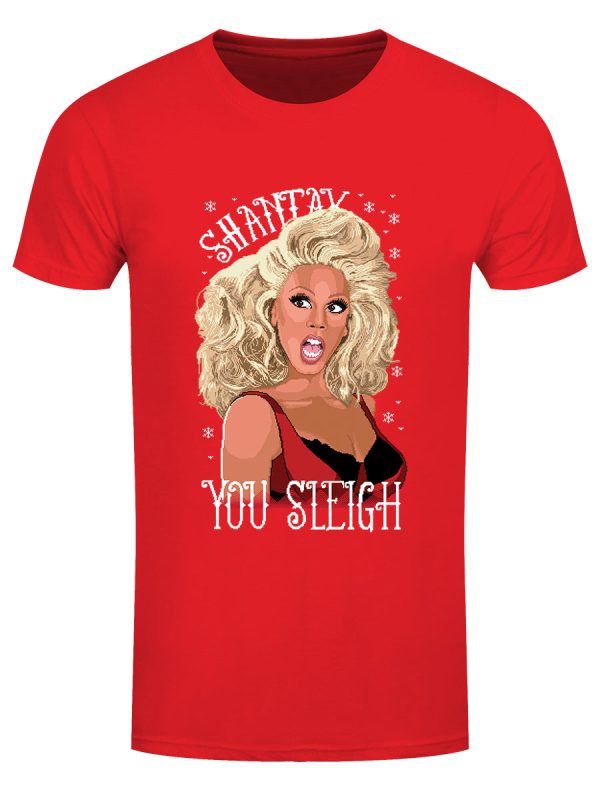 Shantay You Sleigh Drag Queen Men’s Red T-Shirt