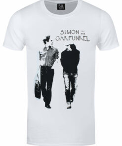 Simon Garfunkel Walking Logo Mens White T Shirt 1