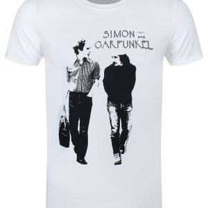 Simon & Garfunkel Walking Logo Men’s White T-Shirt