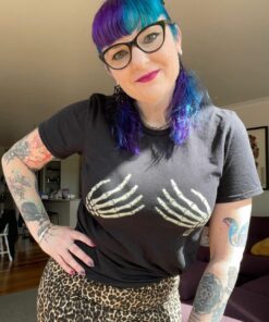 Skeleton Boobs T Shirt 2