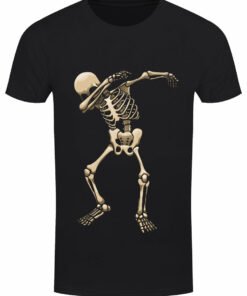 Skeleton Dab Mens Black T Shirt 1