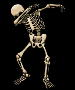 Skeleton Dab Mens Black T Shirt 3