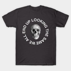 Skull sad we all end up looking the same 2023 Halloween T-Shirt