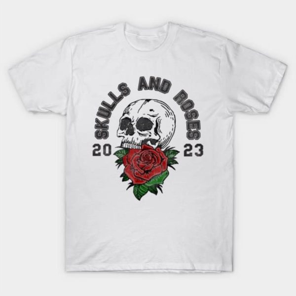 Skulls and Roses 2023 Halloween vintage T-Shirt