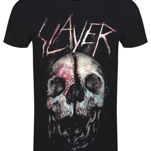 Slayer Cleaved Skull Mens Black T Shirt 1