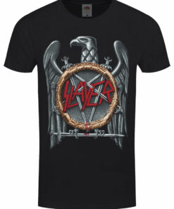 Slayer Silver Eagle Mens Black T Shirt 1