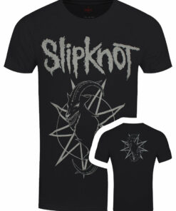 Slipknot Goat Star Logo Back Print Mens Black T Shirt 1